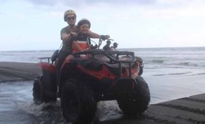 ATVs tours on the beach Bali with kids