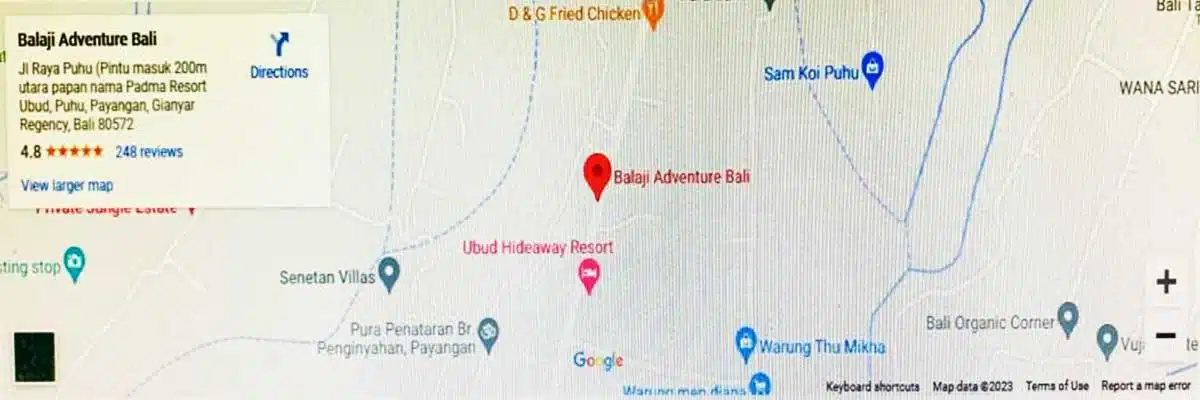 Location of ATV Uvud Bali